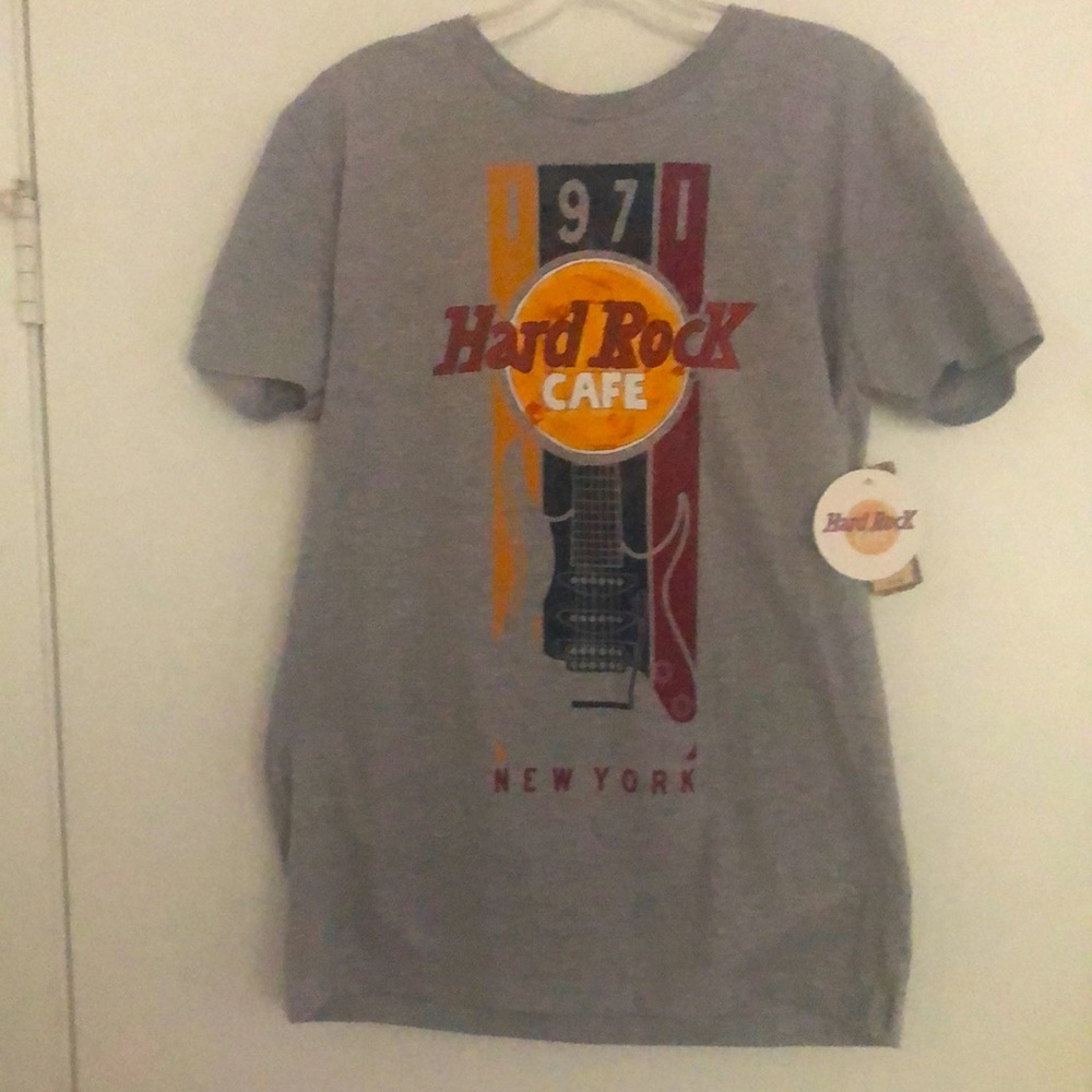 1971 Hard Rock Cafe New York original logo M gray tee shirt